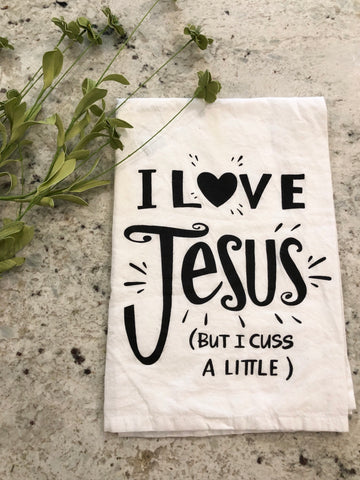 I love Jesus Tea Towel